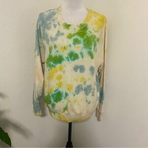 Old Navy Women's Sweatshirt Size Large Multicolor Tie Dye Long Sleeve Comfy